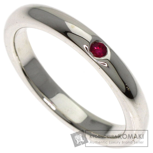 TIFFANY&Co. Stacking band Ruby Ring Silver Ladies [Used]
