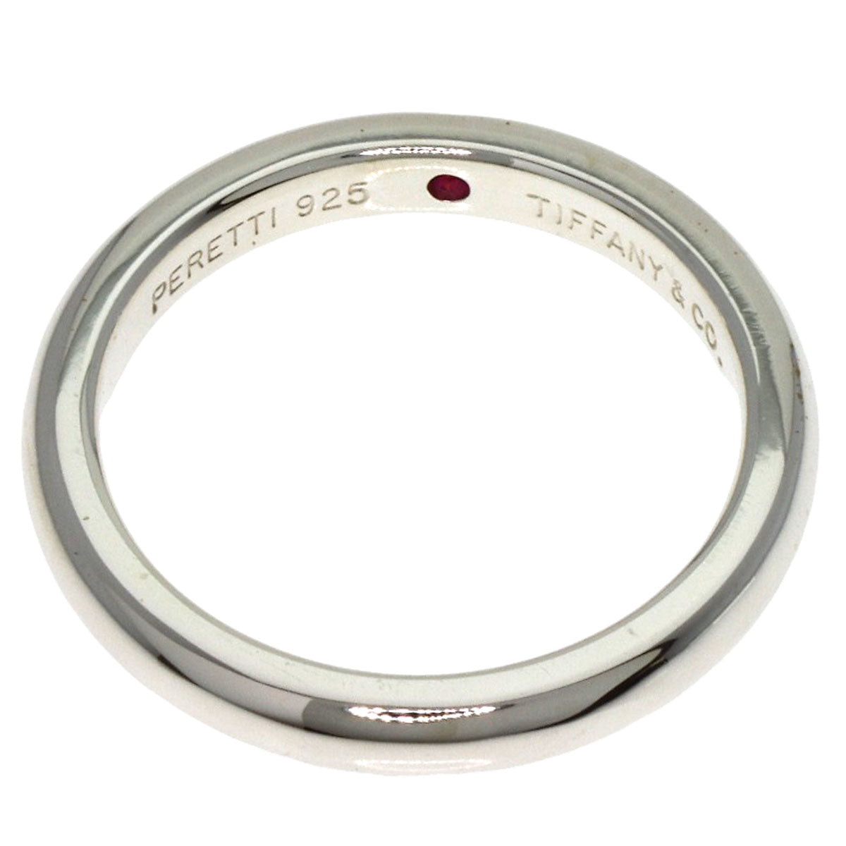 TIFFANY&Co. Stacking band Ruby Ring Silver Ladies [Used]