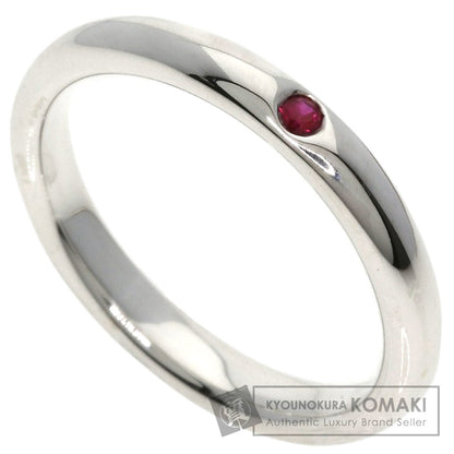 TIFFANY&Co. Stacking band Ruby Ring Silver Ladies [Used]