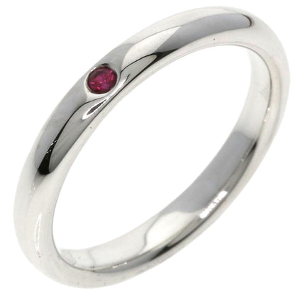 TIFFANY&Co. Stacking band Ruby Ring Silver Ladies [Used]
