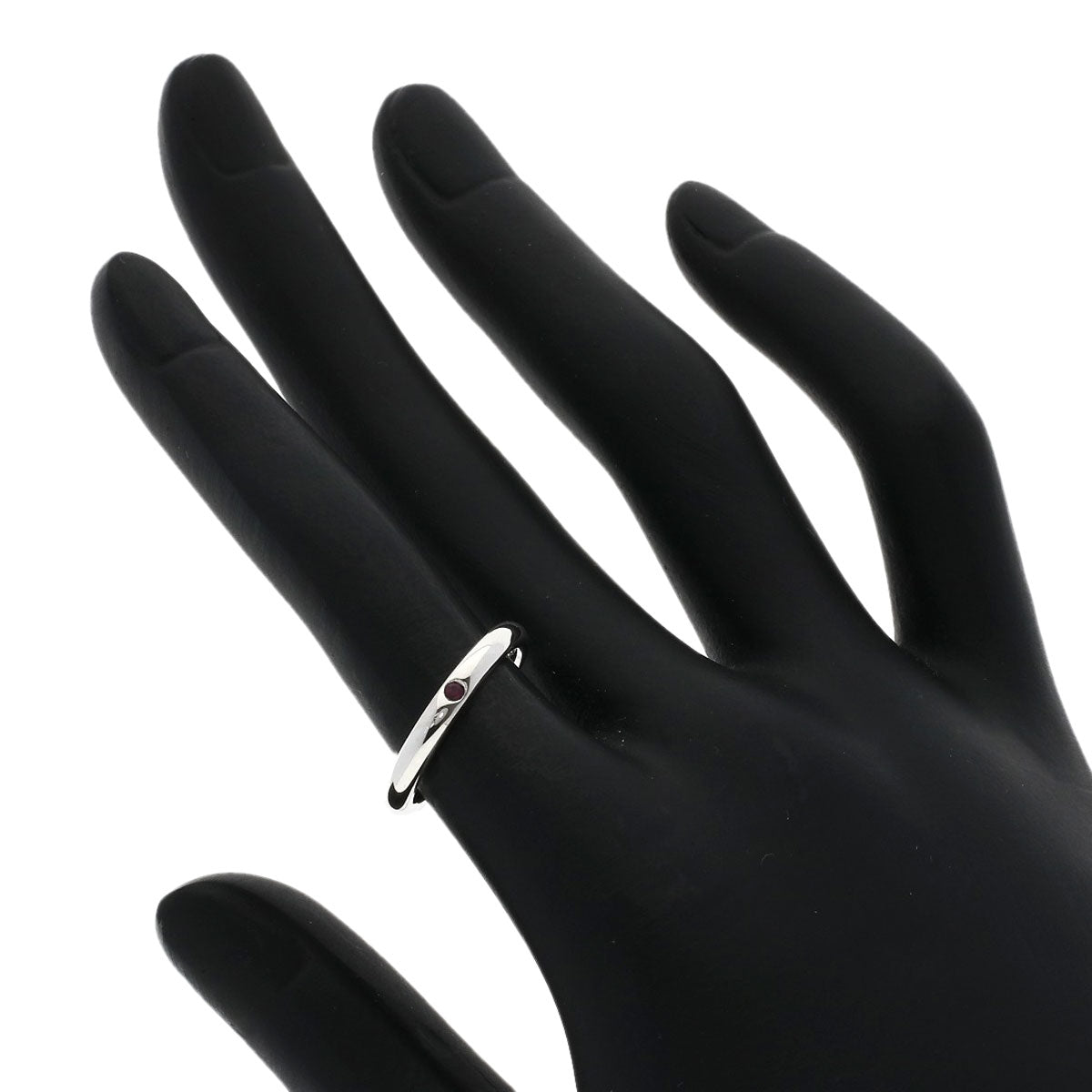TIFFANY&Co. Stacking band Ruby Ring Silver Ladies [Used]