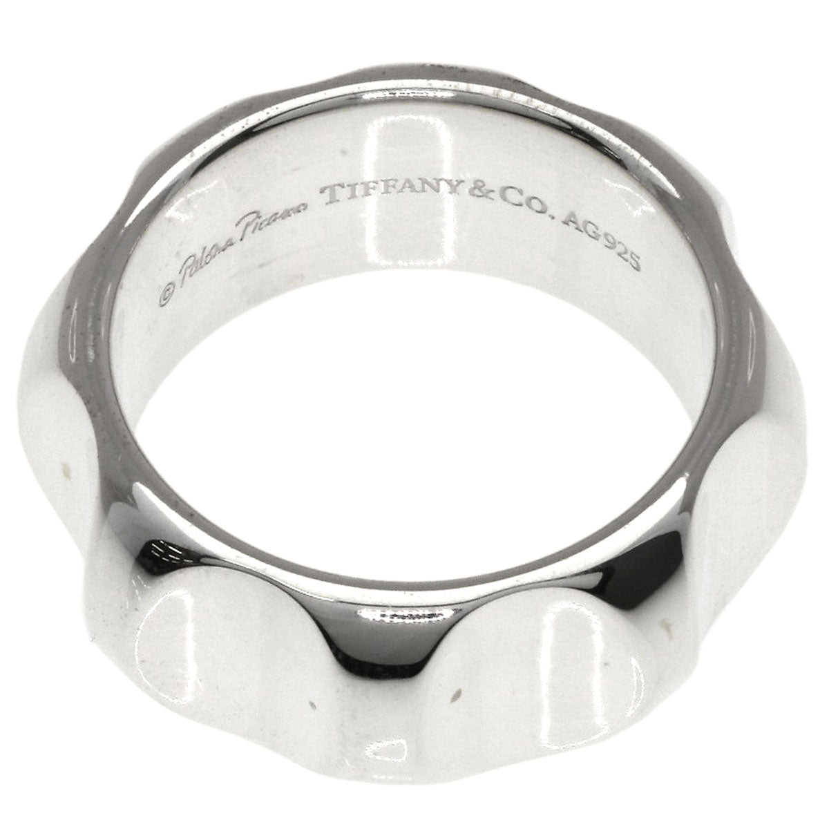 TIFFANY&Co. Paloma Picasso Groove Wide Ring Silver Ladies [Used]