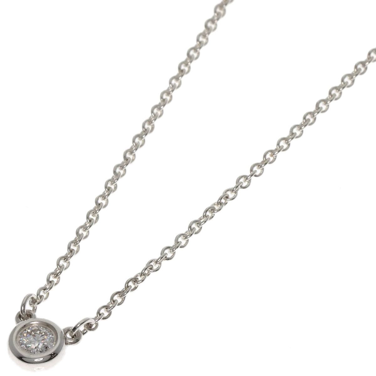 TIFFANY&Co. By The Yard 1P Diamond Necklace Silver Ladies [Used]