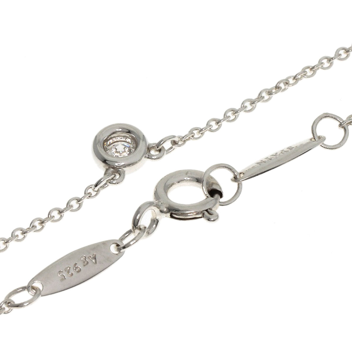 TIFFANY&Co. By The Yard 1P Diamond Necklace Silver Ladies [Used]