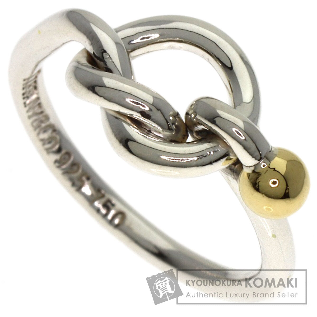 TIFFANY&Co. Love knot Ring Silver 18K Yellow GoldLadies [Used]