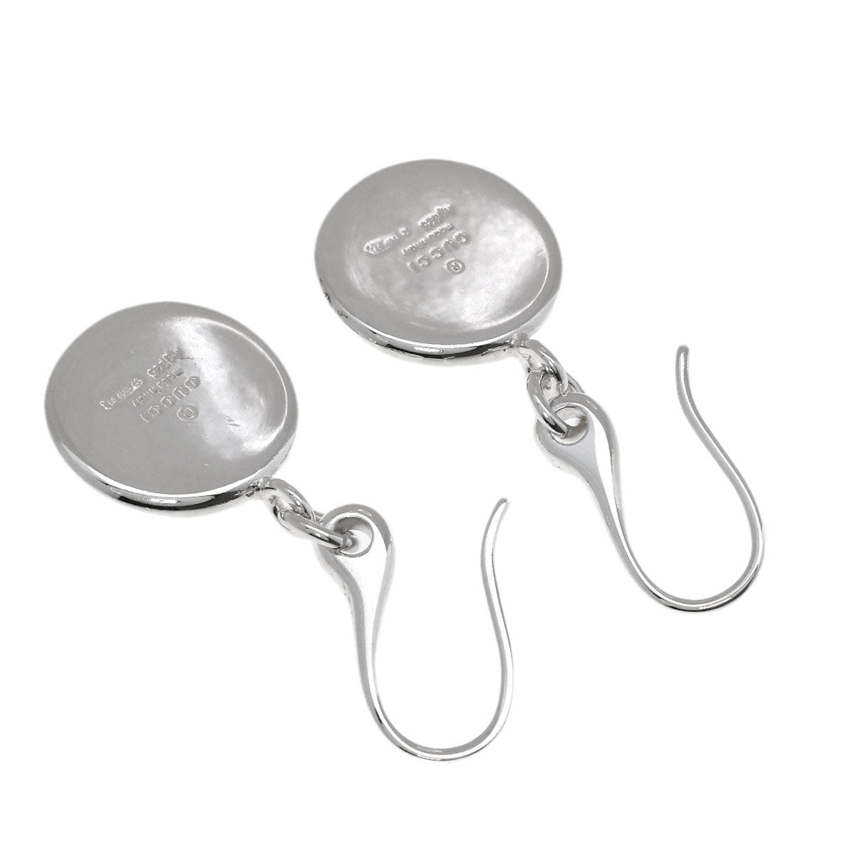 GUCCI Circle Logo Hook earring Silver Ladies [Used]
