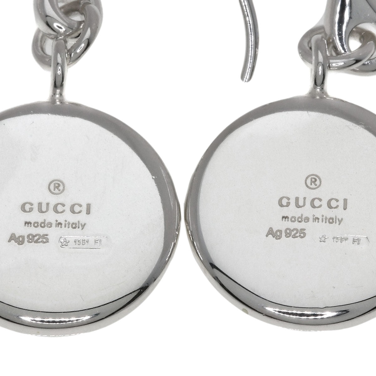GUCCI Circle Logo Hook earring Silver Ladies [Used]