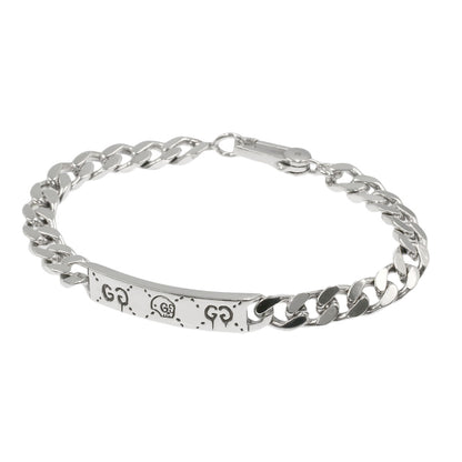 GUCCI Ghost skull motif Bracelet Silver Ladies [Used]