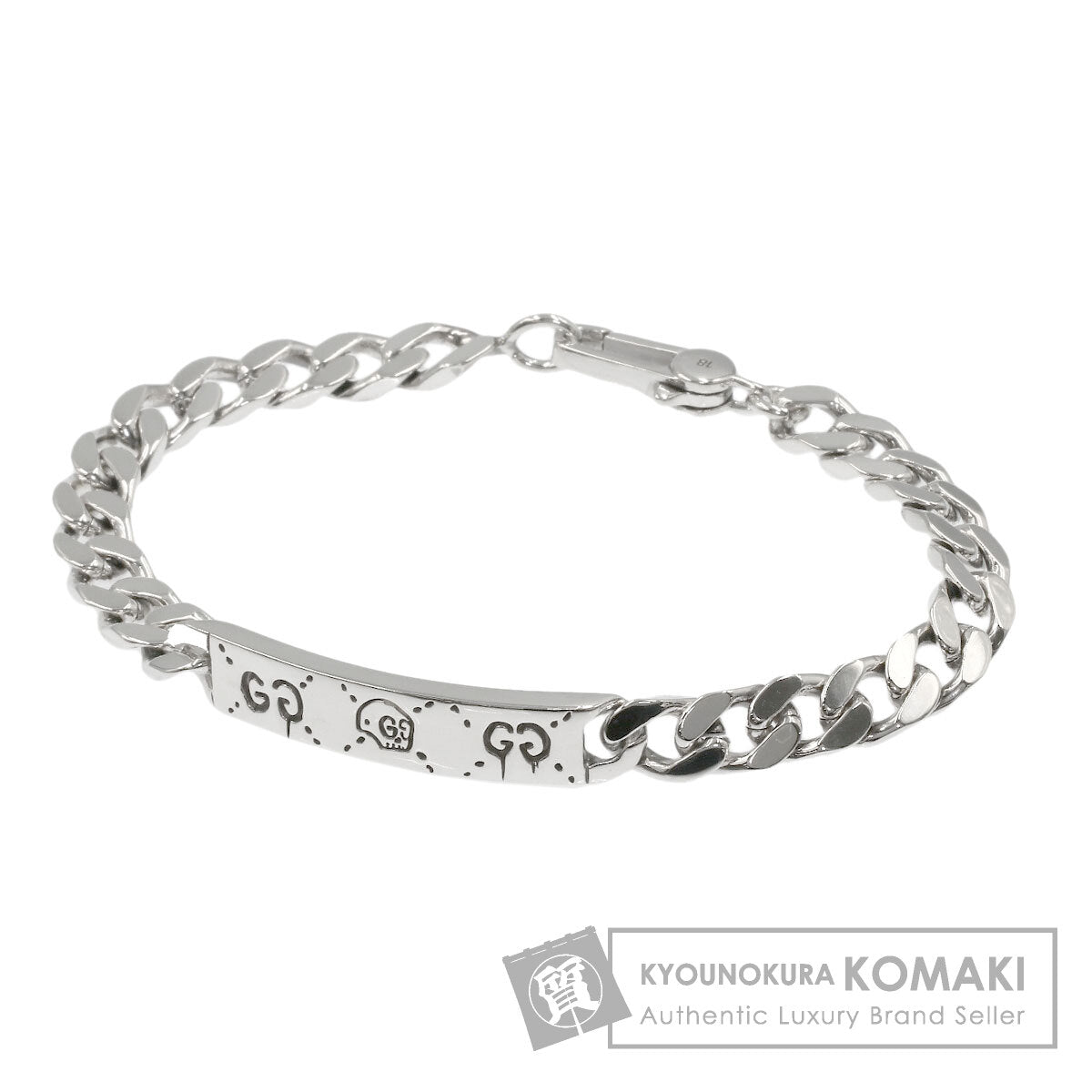 GUCCI Ghost skull motif Bracelet Silver Ladies [Used]