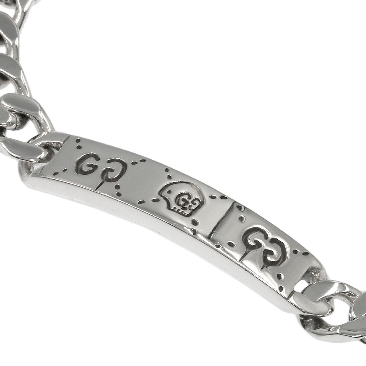GUCCI Ghost skull motif Bracelet Silver Ladies [Used]