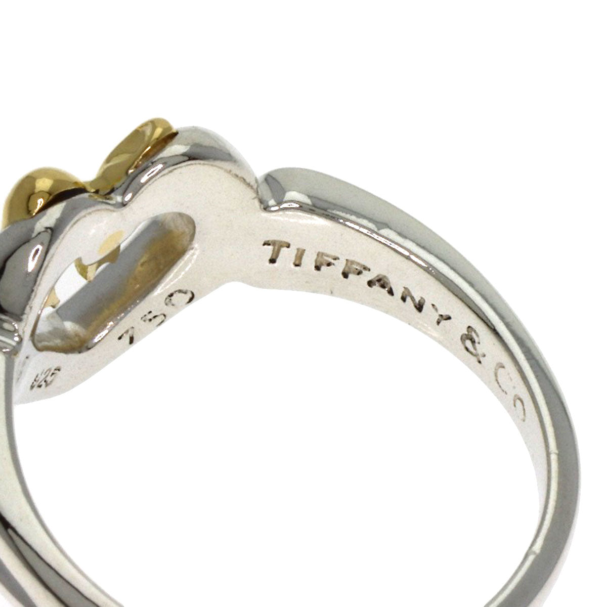 TIFFANY&Co. Heart ribbon Ring Silver 18K Yellow GoldLadies [Used]