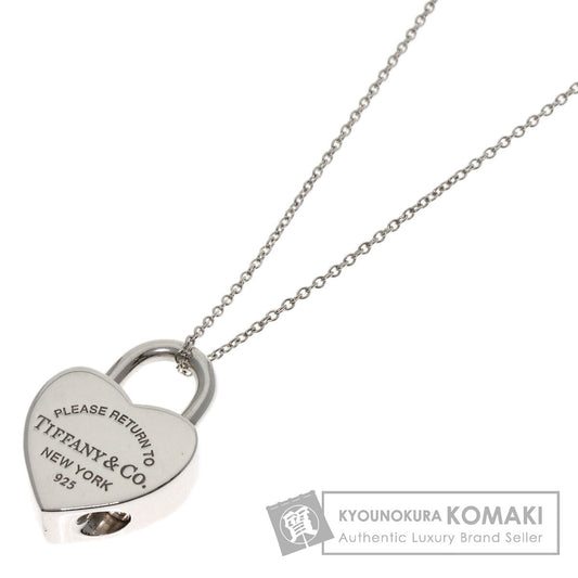 TIFFANY&Co. Heart lock Necklace Silver Ladies [Used]