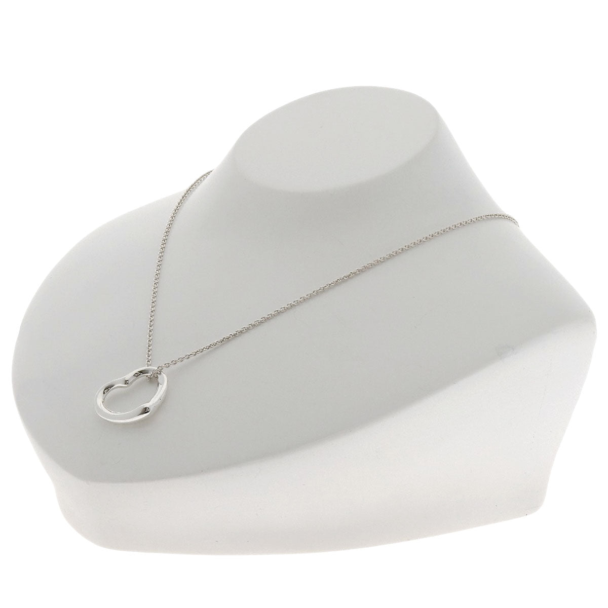 TIFFANY&Co. Open heart Necklace Silver Ladies [Used]