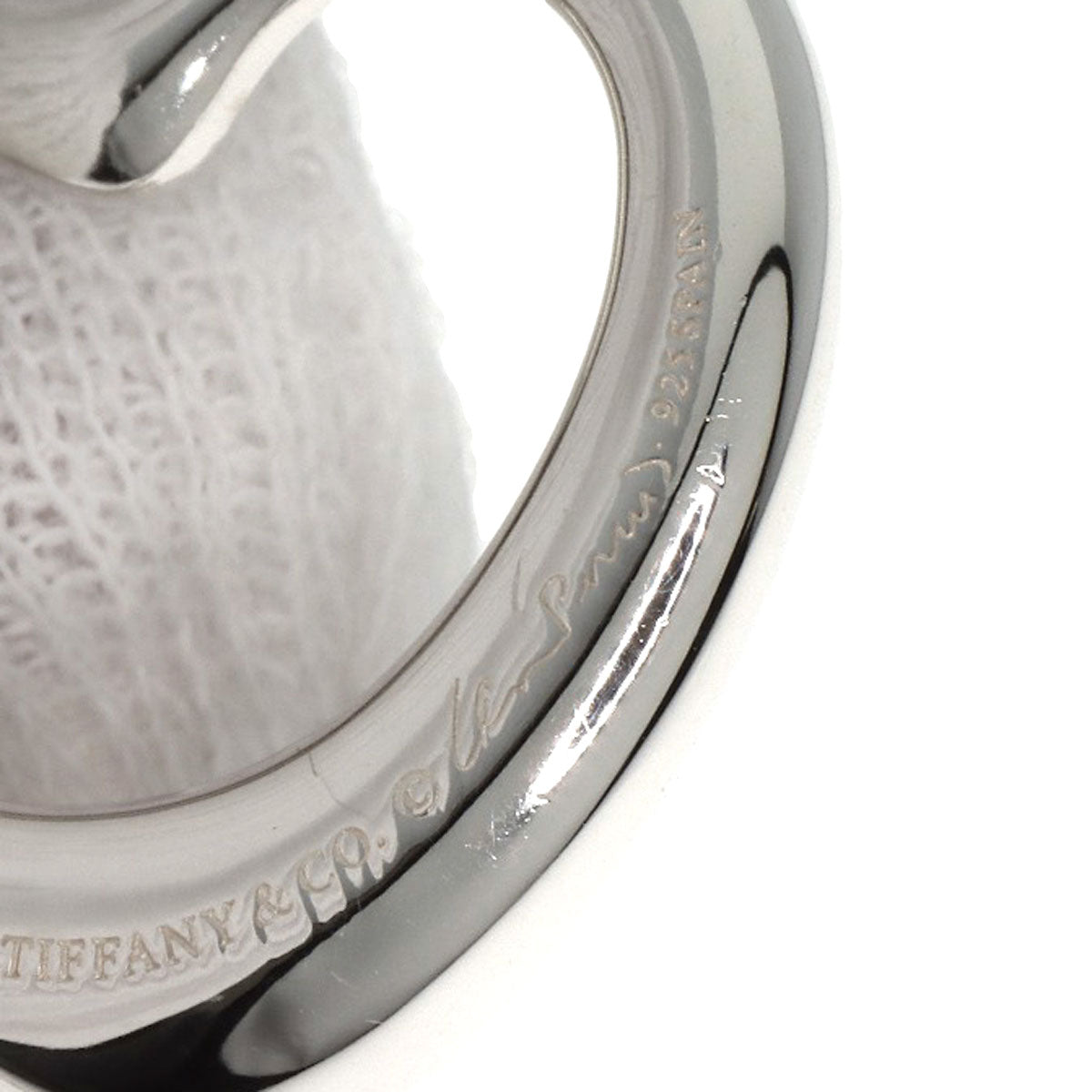 TIFFANY&Co. Open heart Necklace Silver Ladies [Used]