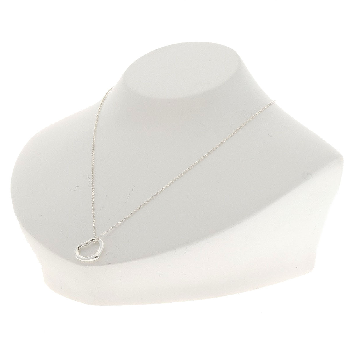 TIFFANY&Co. Open heart Necklace Silver Ladies [Used]