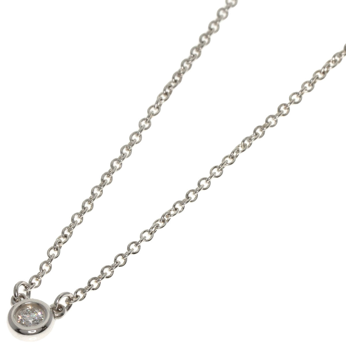 TIFFANY&Co. By The Yard 1P Diamond Necklace Silver Ladies [Used]