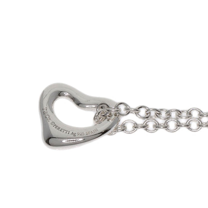 TIFFANY&Co. Open Heart Mini Necklace Silver Ladies [Used]