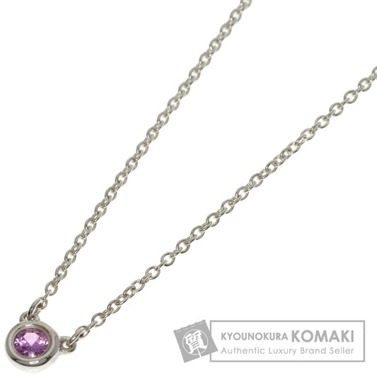 TIFFANY&Co. By The Yard 1P Pink Sapphire Necklace Silver Ladies [Used]