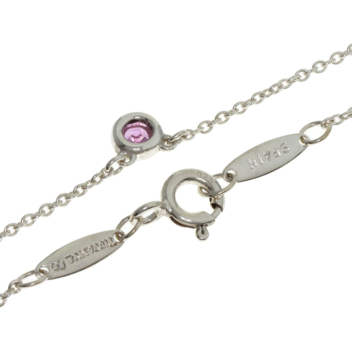 TIFFANY&Co. By The Yard 1P Pink Sapphire Necklace Silver Ladies [Used]