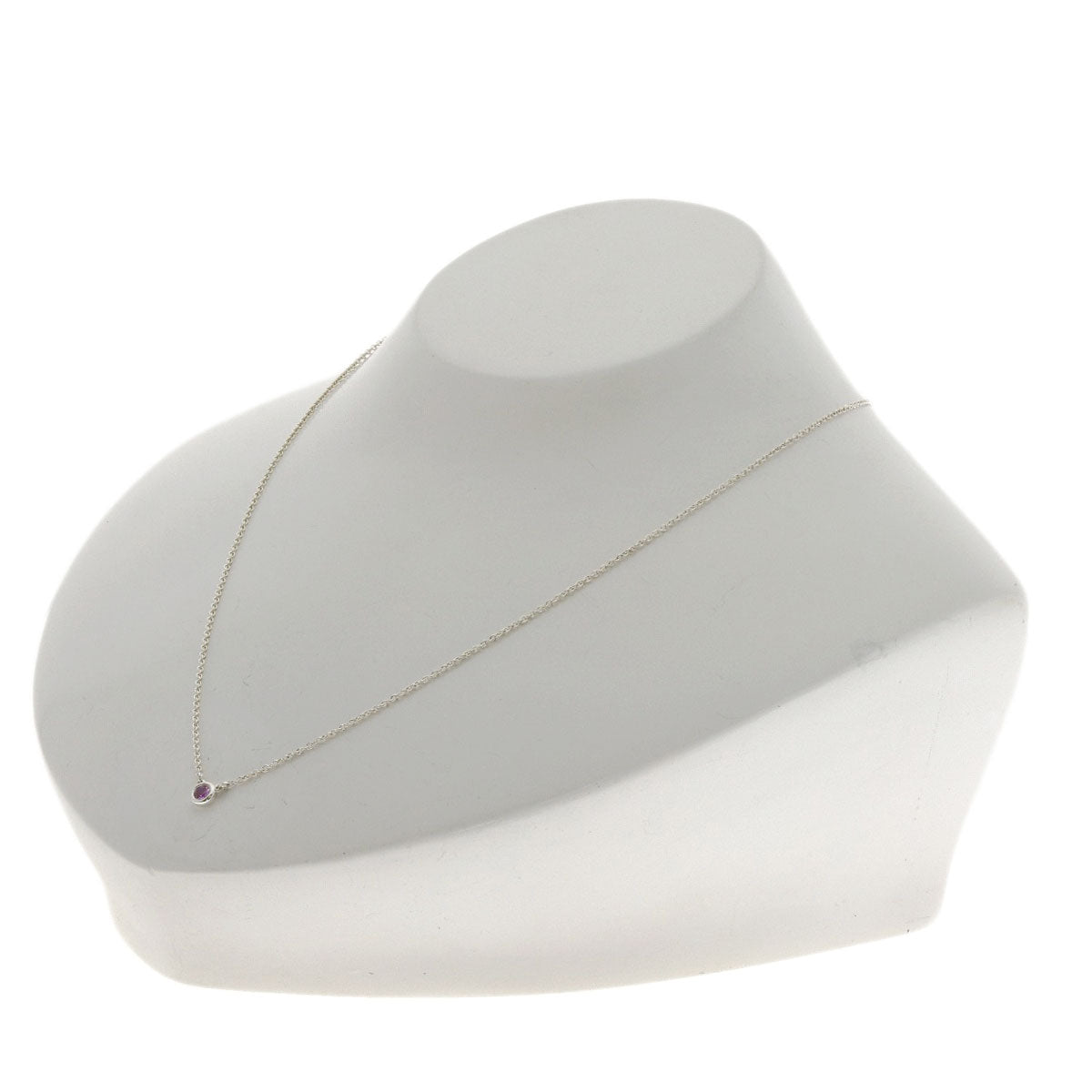 TIFFANY&Co. By The Yard 1P Pink Sapphire Necklace Silver Ladies [Used]