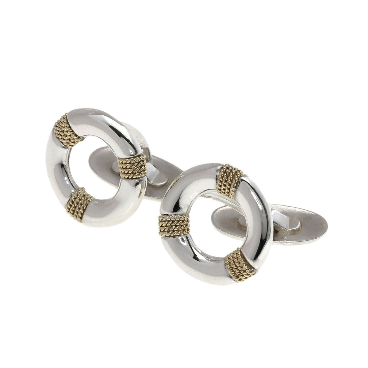 TIFFANY&Co. Circle cuffs Silver 18K Yellow Goldmens [Used]