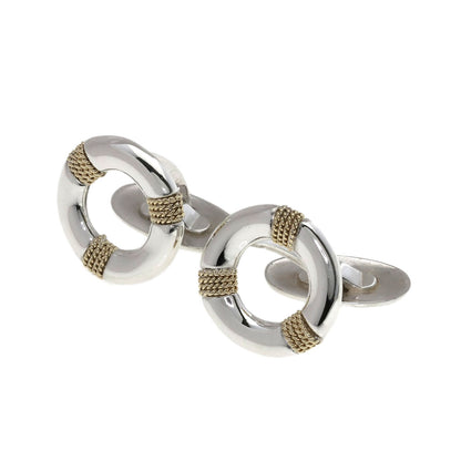 TIFFANY&Co. Circle cuffs Silver 18K Yellow Goldmens [Used]