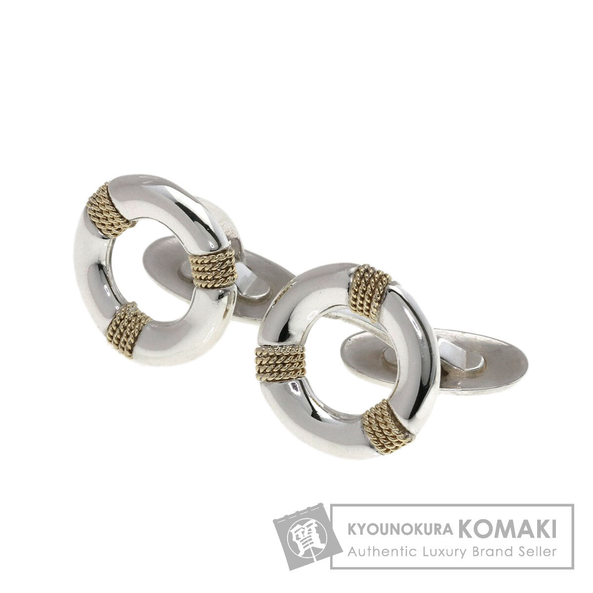 TIFFANY&Co. Circle cuffs Silver 18K Yellow Goldmens [Used]