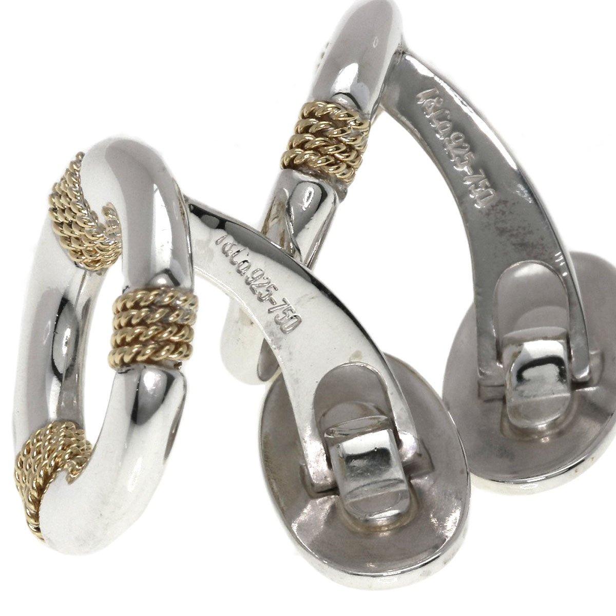 TIFFANY&Co. Circle cuffs Silver 18K Yellow Goldmens [Used]