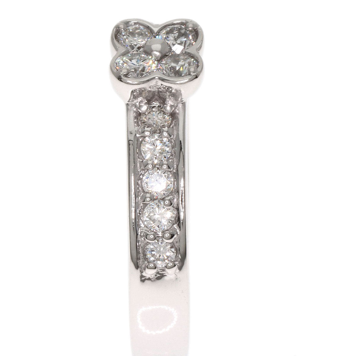 Ponte Vecchio Flower Diamond Ring K18 White Gold Ladies [Used]