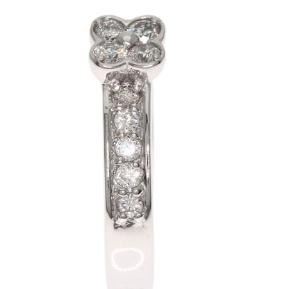 Ponte Vecchio Flower Diamond Ring K18 White Gold Ladies [Used]