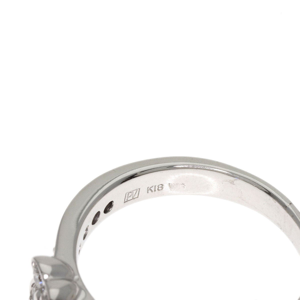 Ponte Vecchio Flower Diamond Ring K18 White Gold Ladies [Used]