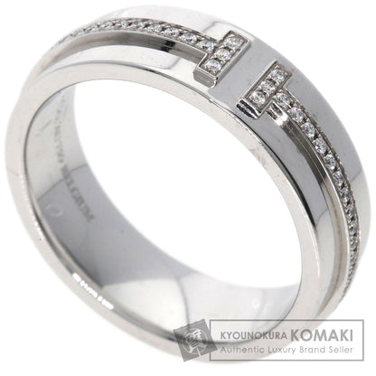 TIFFANY&Co. T TWO Diamond Ring K18 White Gold Ladies [Used]