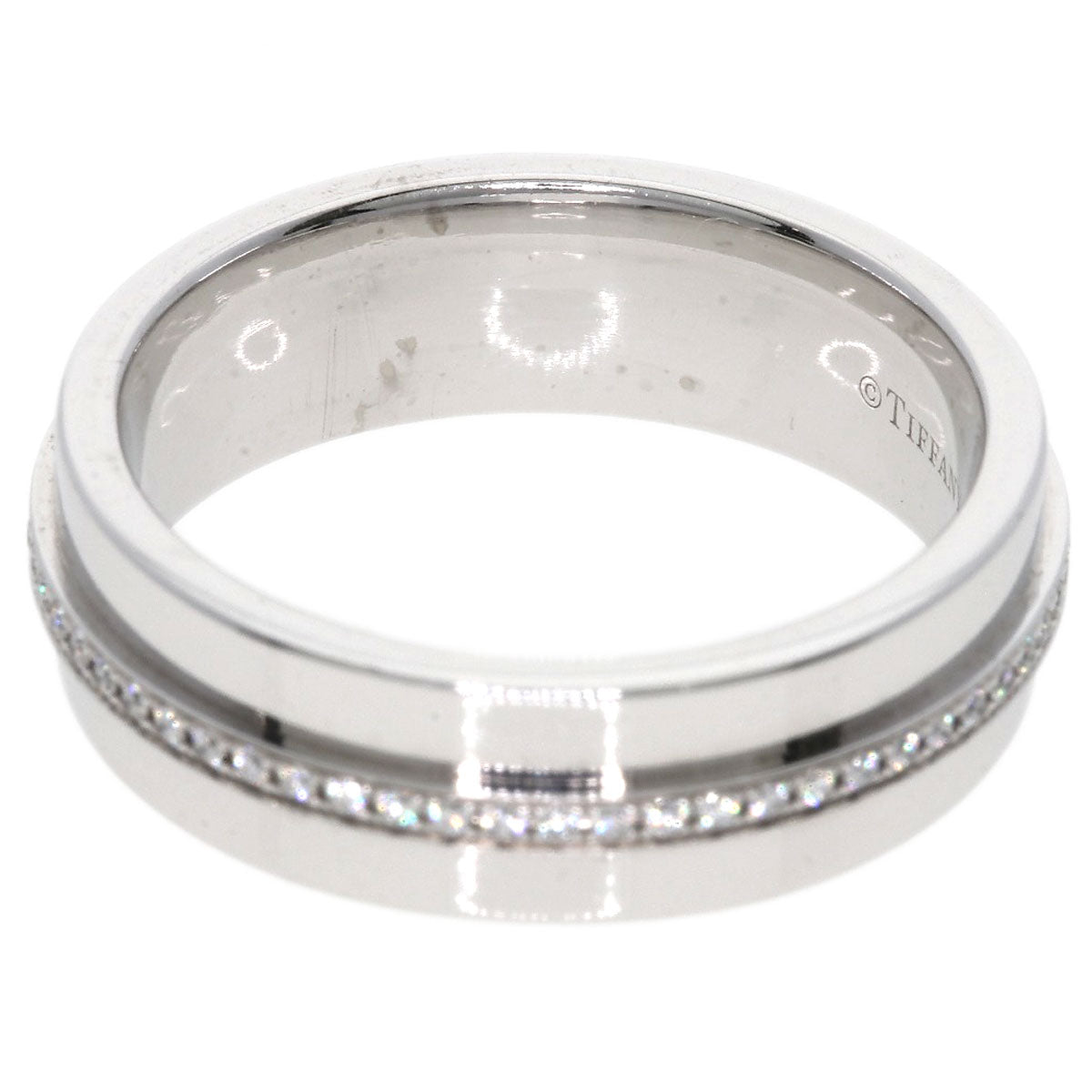 TIFFANY&Co. T TWO Diamond Ring K18 White Gold Ladies [Used]