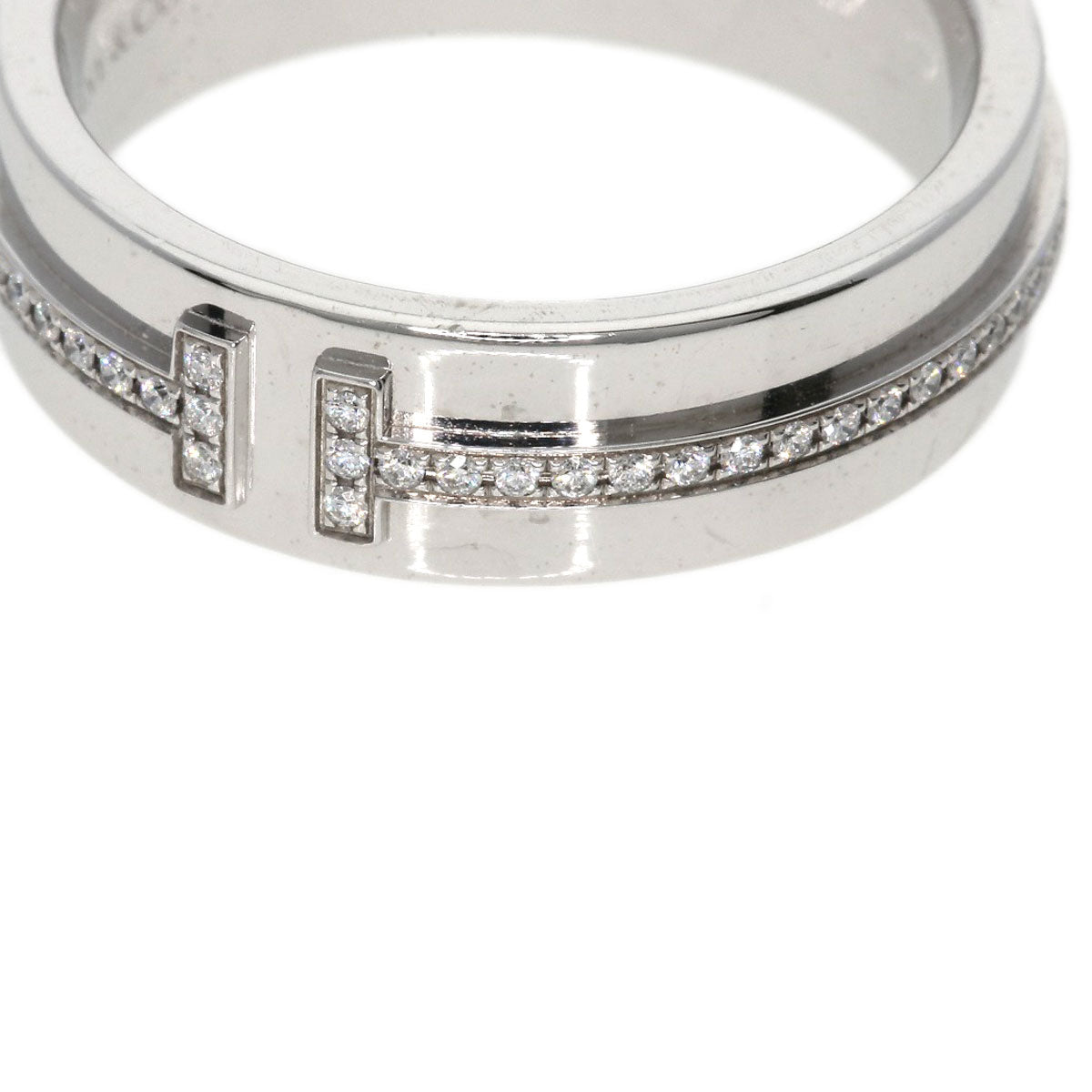 TIFFANY&Co. T TWO Diamond Ring K18 White Gold Ladies [Used]