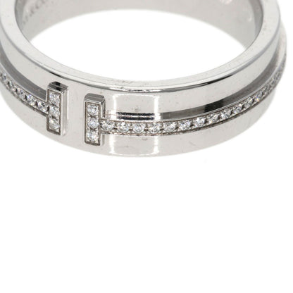 TIFFANY&Co. T TWO Diamond Ring K18 White Gold Ladies [Used]