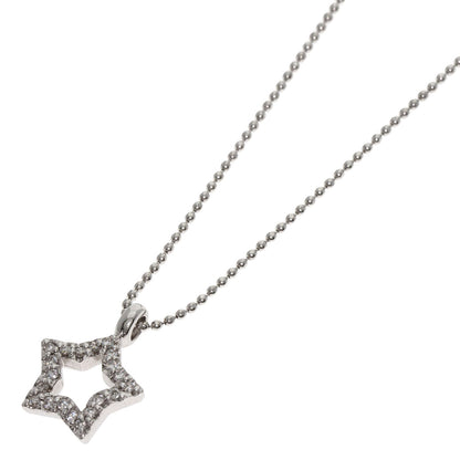 Ponte Vecchio   Star diamond Necklace  K18 White Gold Ladies [Used]