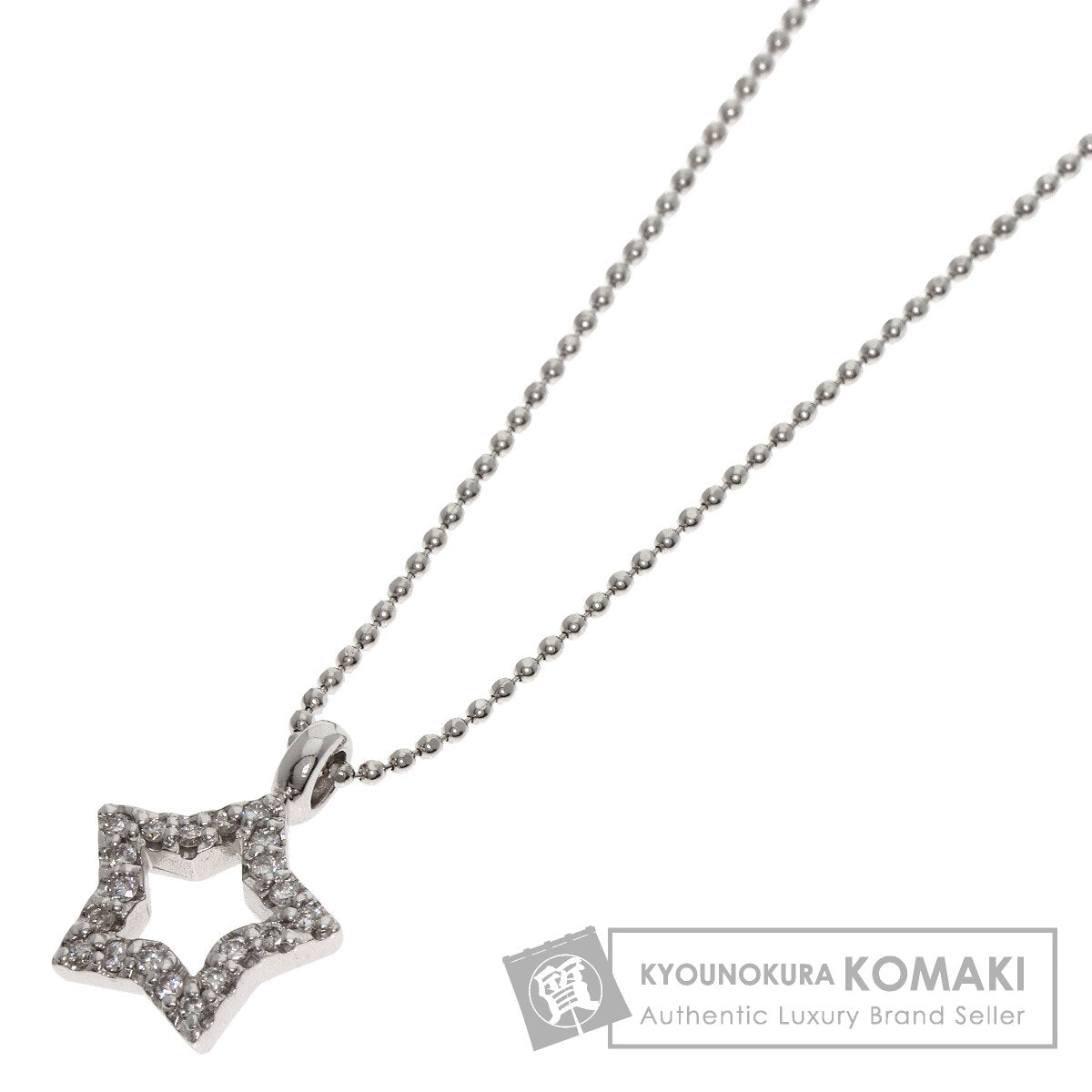 Ponte Vecchio   Star diamond Necklace  K18 White Gold Ladies [Used]