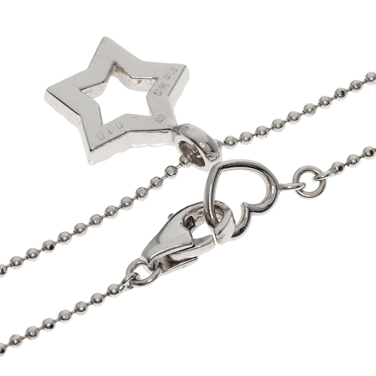 Ponte Vecchio   Star diamond Necklace  K18 White Gold Ladies [Used]