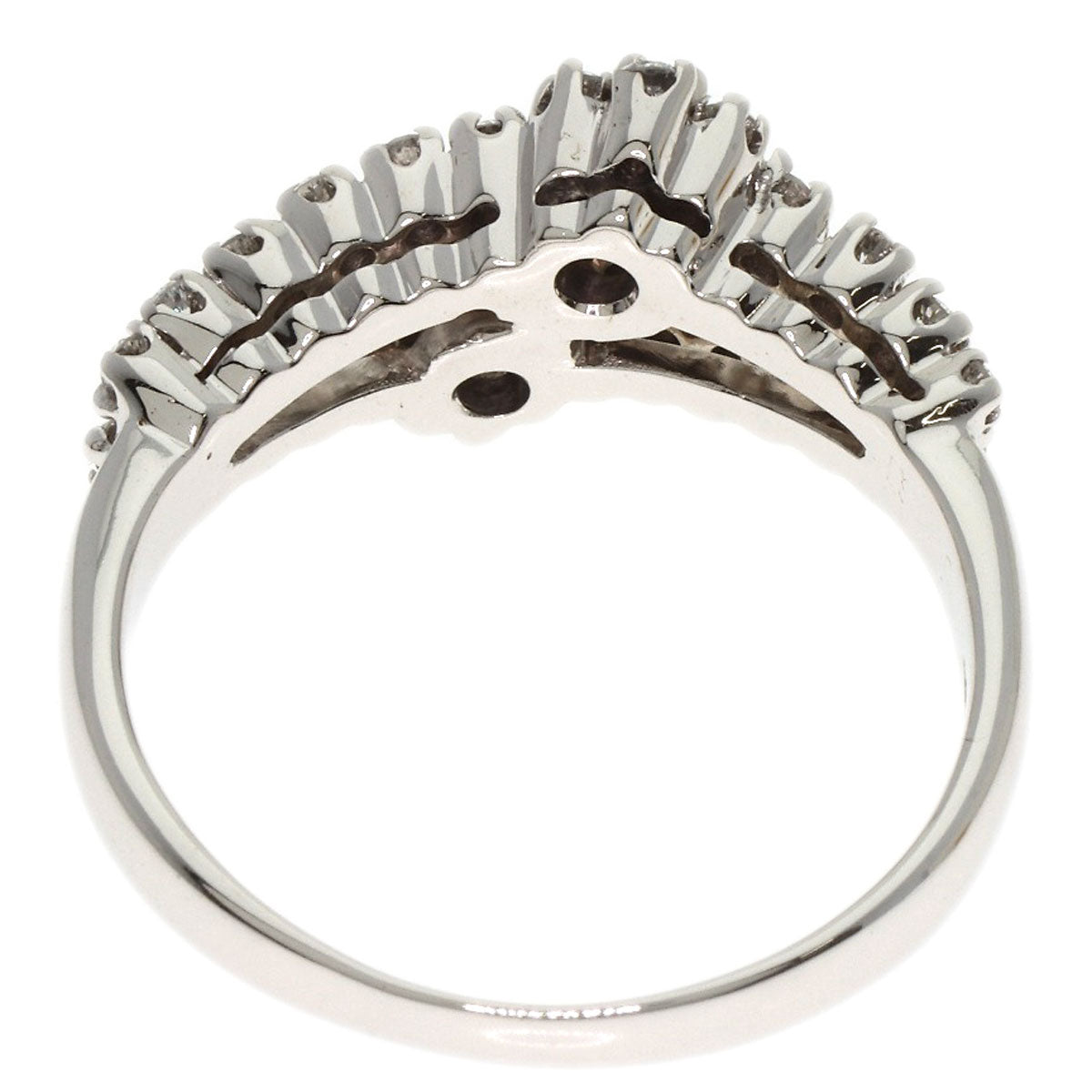 Ponte Vecchio Ruby Diamond Ring K18 White Gold Ladies [Used]