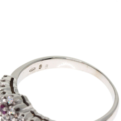 Ponte Vecchio Ruby Diamond Ring K18 White Gold Ladies [Used]