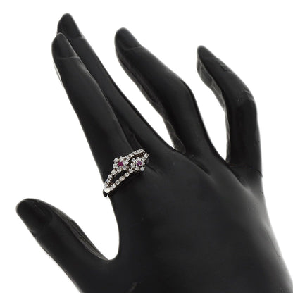 Ponte Vecchio Ruby Diamond Ring K18 White Gold Ladies [Used]