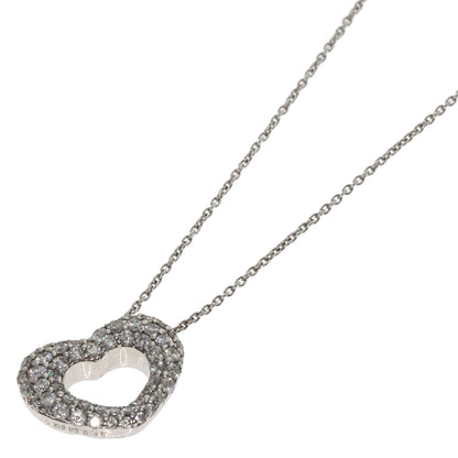 Ponte Vecchio Emozione Latte Minimo Diamond Necklace K18 White Gold Ladies [Used]