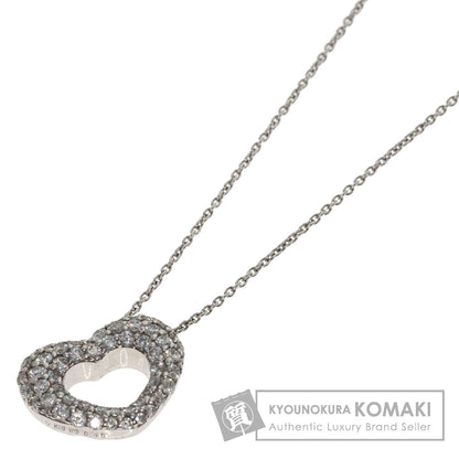 Ponte Vecchio Emozione Latte Minimo Diamond Necklace K18 White Gold Ladies [Used]