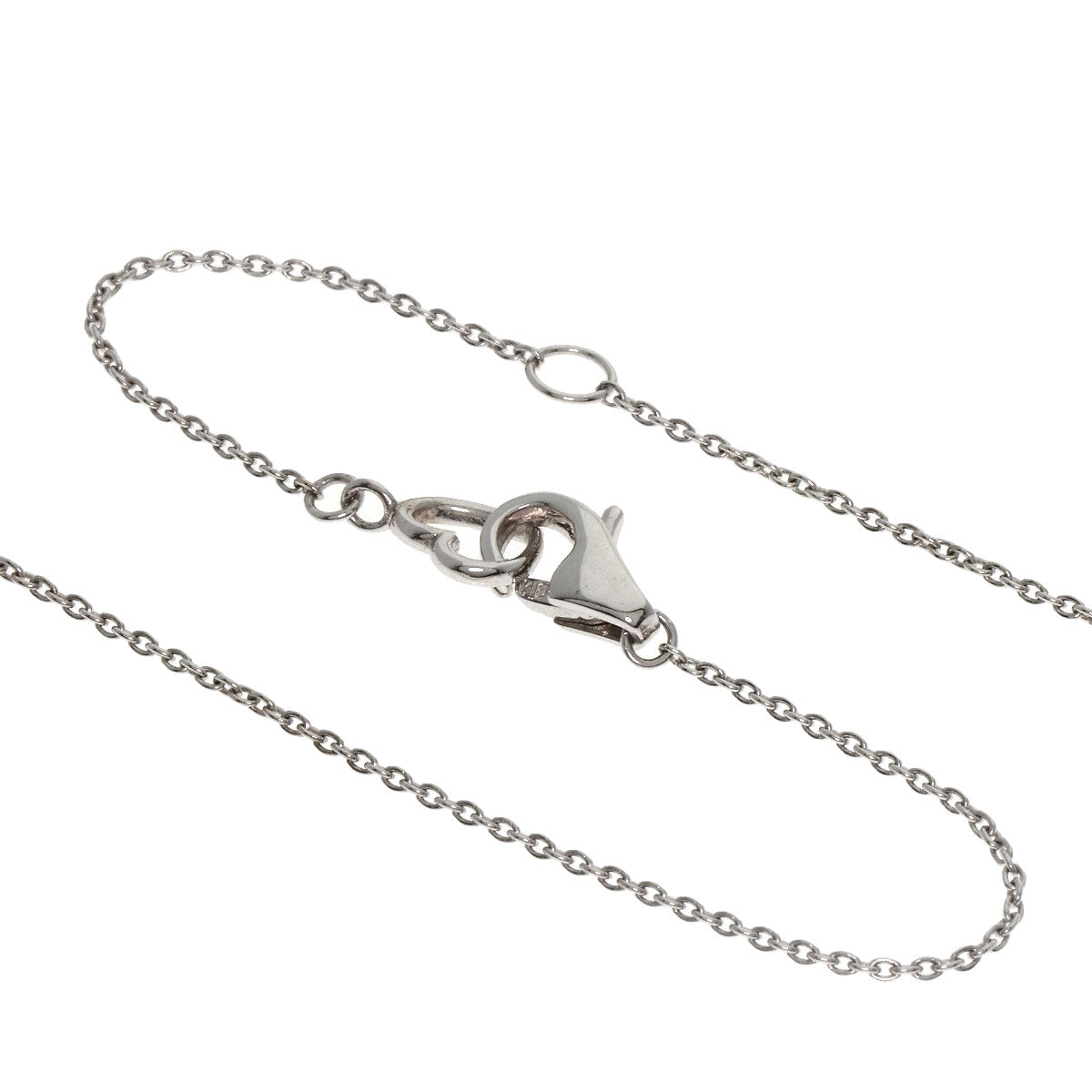 Ponte Vecchio Emozione Latte Minimo Diamond Necklace K18 White Gold Ladies [Used]