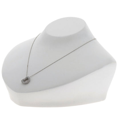 Ponte Vecchio Emozione Latte Minimo Diamond Necklace K18 White Gold Ladies [Used]