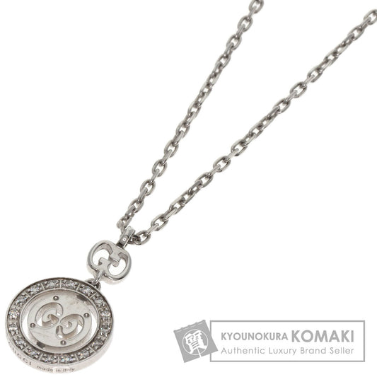 GUCCI Icon Twirl Diamond Necklace K18 White Gold Ladies [Used]