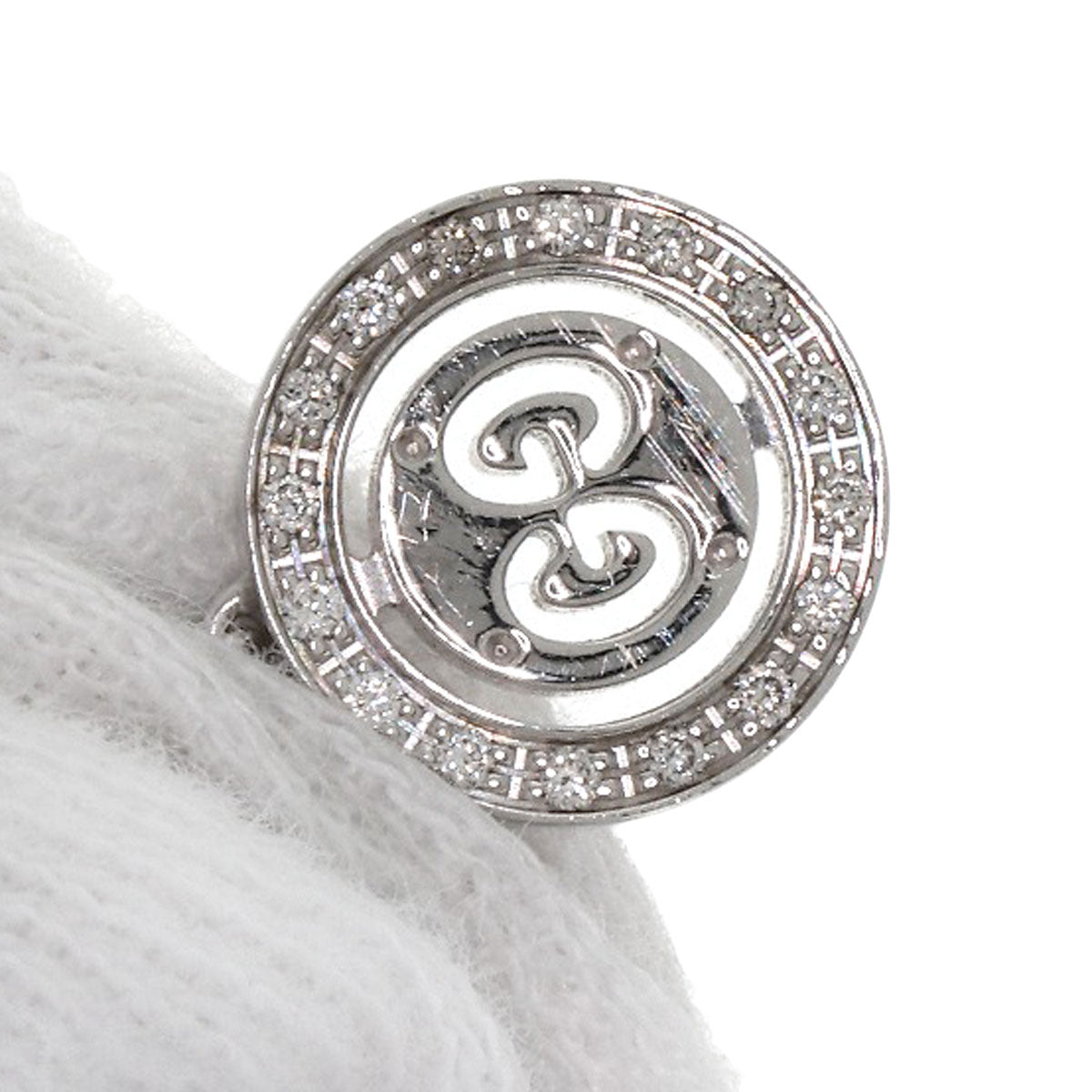 GUCCI Icon Twirl Diamond Necklace K18 White Gold Ladies [Used]