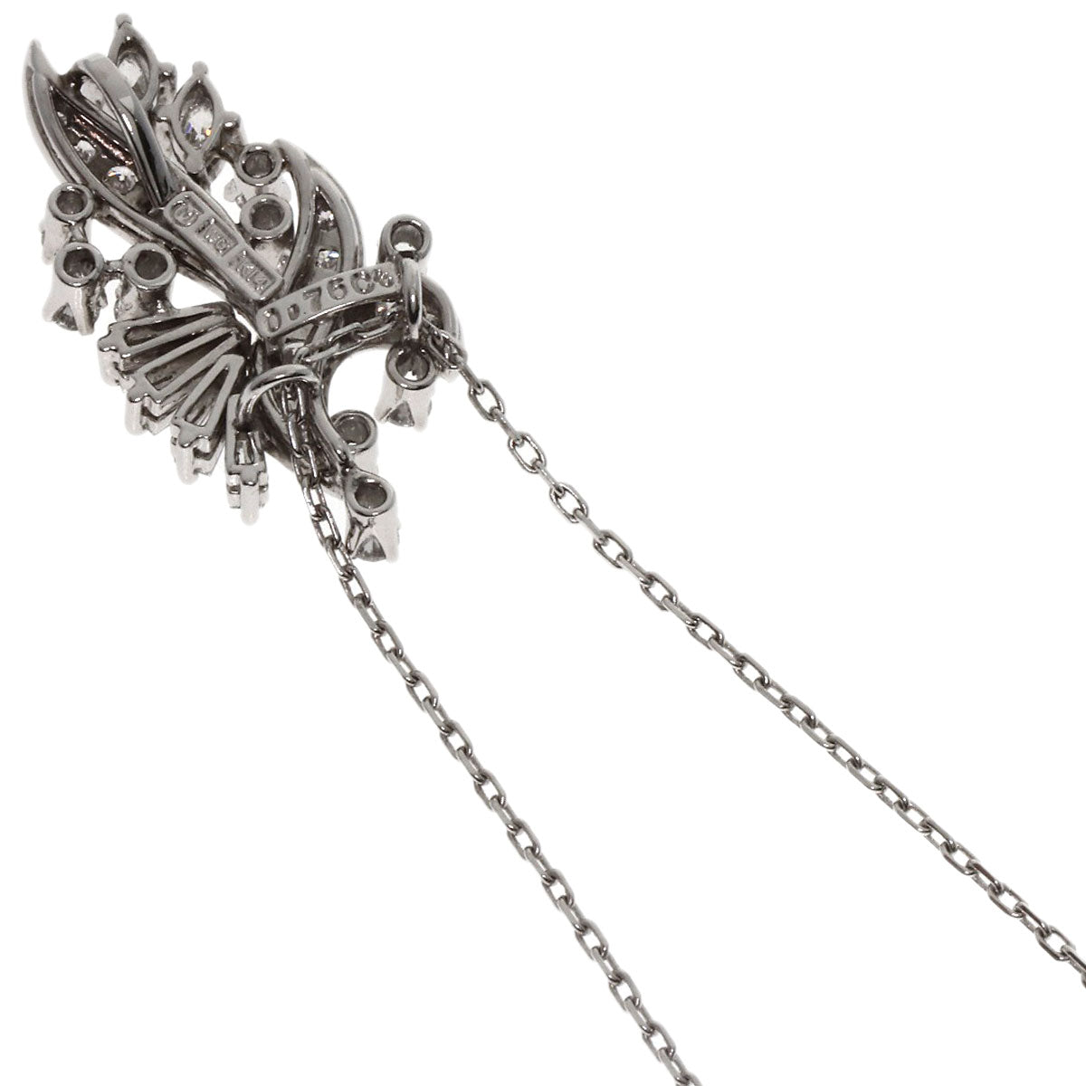 MIKIMOTO Diamond Necklace K18 White Gold K14WGLadies [Used]