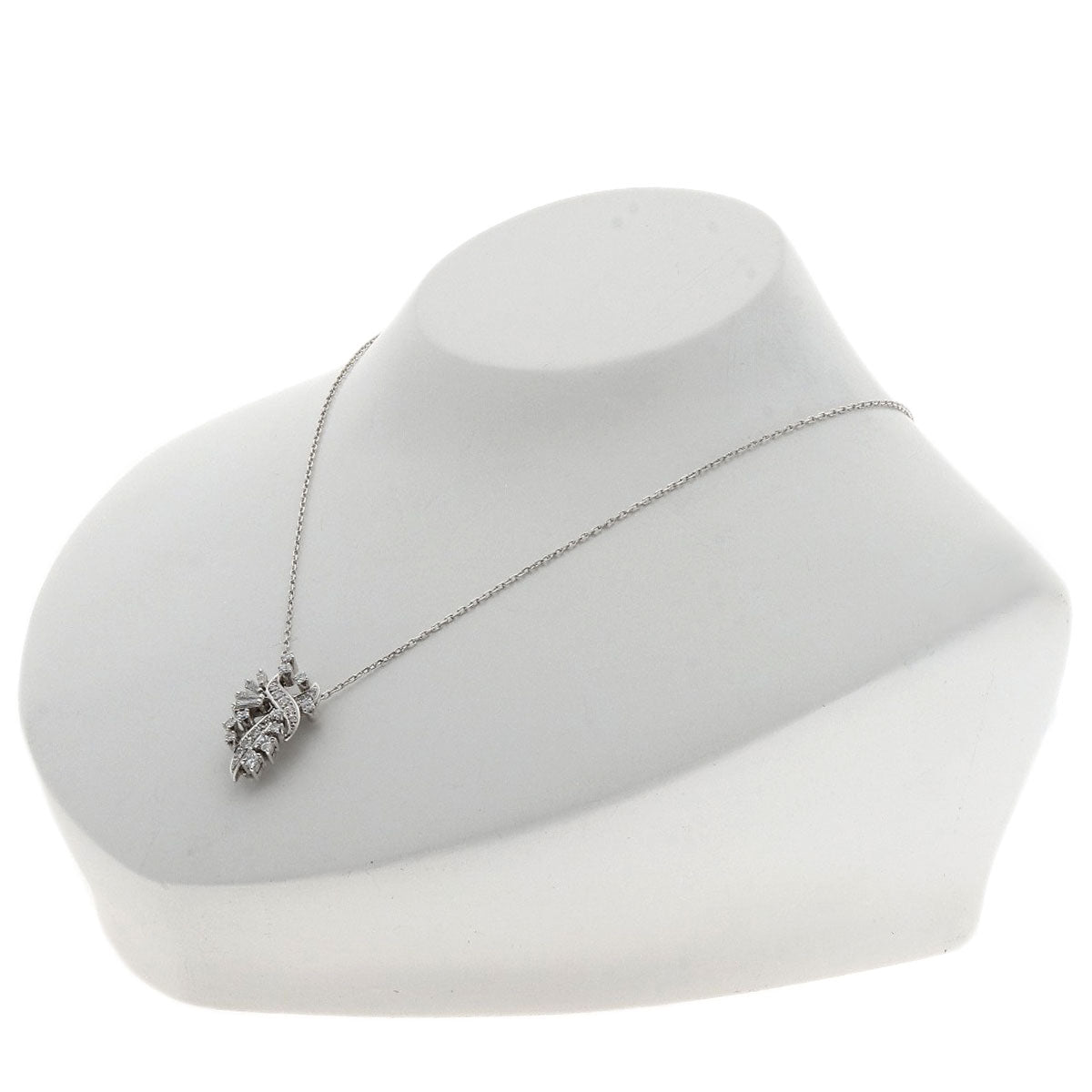 MIKIMOTO Diamond Necklace K18 White Gold K14WGLadies [Used]