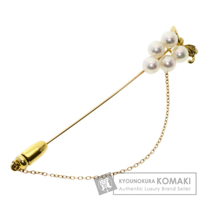 MIKIMOTO Pearl Pearl Grape motif pin Brooch Brooch K14 Yellow Gold Ladies [Used]
